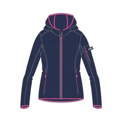 Immagine di CMP Giacca in Knit Tech da Bambini con Cappuccio Fisso, Blue Fuxia, 104