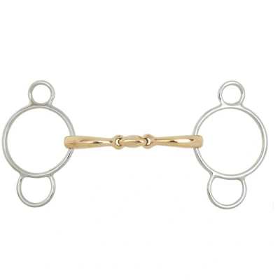 Immagine di BR Filetto Morbido a Doppio Anello Pessoa Rotto Contatto Ø 12 mm Centrale 70 12,5 1 Colore Grigio