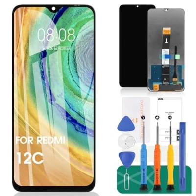 Immagine di Per Xiaomi Redmi 12C Display LCD Sostituzione Dello Schermo 22120RN86G Touch Digitizer Assembly Kit di Riparazione (Nero, Senza Cornice)