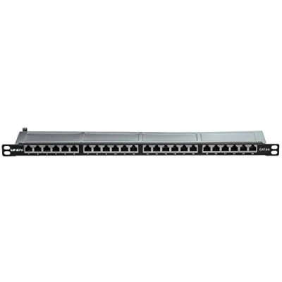 Immagine di Lindy 24 Porte Patchpanel di rete 483 mm (19) CAT 6A 0.5 U Nero