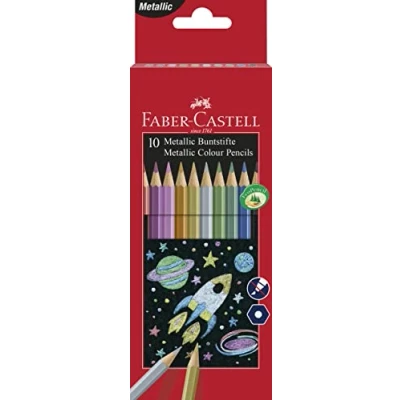 Immagine di FABER CASTELL 201583 Matite colorate metallizzate, confezione da 10