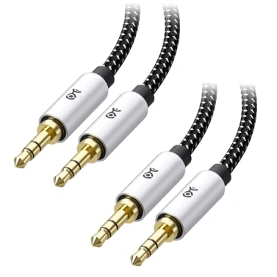 Immagine di Cable Matters Confezione da 2 cavi audio 3,5 mm 6 piedi (cavo aux mm/cavetto aux, cavo per cuffie, maschio a maschio) / 1,8 metri