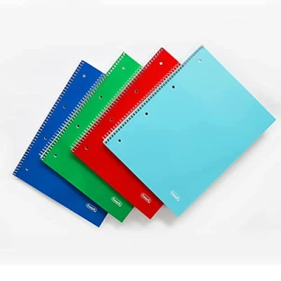 Immagine di Favorit, 5 Pezzi, Quaderni Spiralati A4, a Righe, Carta 80g/Mq, 1 rosso, blu, verde, turchese + colore rotazione