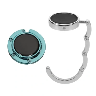 Immagine di kwmobile Set 2x Gancio Borsa da Tavolo Appendi in Alluminio Pieghevole Antiscivolo Antigraffio Appendiborsa Scrivania Max 3 kg