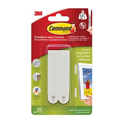 Immagine di 3M Strisce di montaggio per immagini Command™ Bianco Contenuto: 4 Paio/a