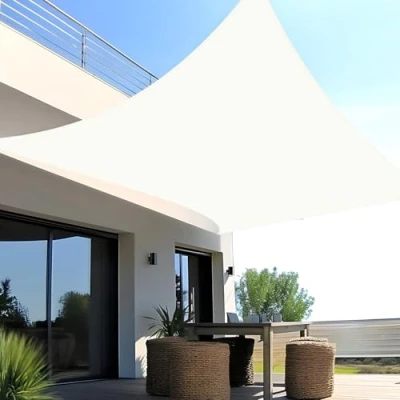 Immagine di SUNNY GUARD Tenda a Vela Rettangolare 2x2m Impermeabile,Vela ombreggiante parasole Protezione Raggi UV per Giardino Esterno terrazza,Crema
