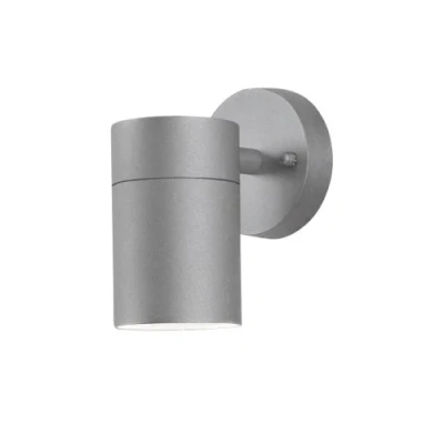 Immagine di Konstsmide 7657 300 Modena Faretto da Parete in Alluminio Laccato, 7,5 x 13 12 cm (Larghezza profondità Altezza), 1 Lampadina 35 W, IP44, Colore: Grigio