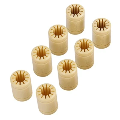 Immagine di Akozon 8pz Cuscinetti Lineari Cuscinetto Lineare 3D Printer Solid Polymer a Sfere Albero con Movimento LM8UU 8mm per Anet A8 Prusa i3