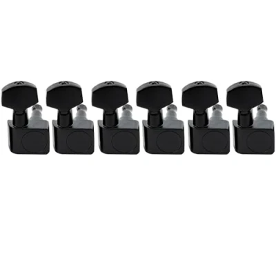 Immagine di Musiclily Pro 6 in Linea 2 pins Chitarra Tuners Meccaniche Machine Heads Tuning Pegs per Elettrica Fender Stratocaster Telecaster, Nero