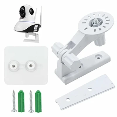 Immagine di Telecamera Sicurezza Supporto Staffa Montaggio Parete Accessori Regolabili Universali Inclinabili Rotazione di 135 Gradi con Vite da 6 mm per Interni Esterni, 2 Pezzo, Bianco