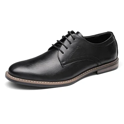 Immagine di Bruno Marc Scarpe Oxford Derby Stringate Uomo Vintage Elegante Basse Allacciare Eleganti da Sposa Nero SBOX2215M E 47 EU