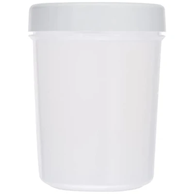 Immagine di TATAY Contenitore per alimenti con chiusura a vite, rotonda, 0,4 L, in Plastica, 8,5 x 11,5 cm, bianco, 0.4L