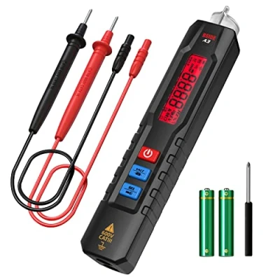 Immagine di BSIDE Penna Rilevatore di Tensione Senza Contatto Multimetro Digitale Automatico a con NCV Sensibilità Regolabile 6V 1000V Tester Resistenza Capacitanza Continuità Diodo Filo Vivo