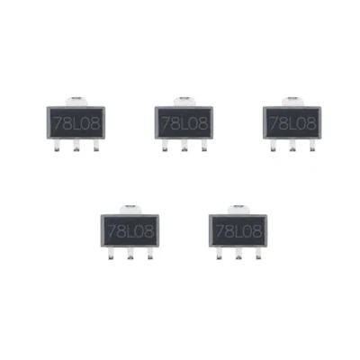 Immagine di Kit di 5 regolatori tensione 8V 100mA 7808 78L08 L78L08 L78L08C SOT 89