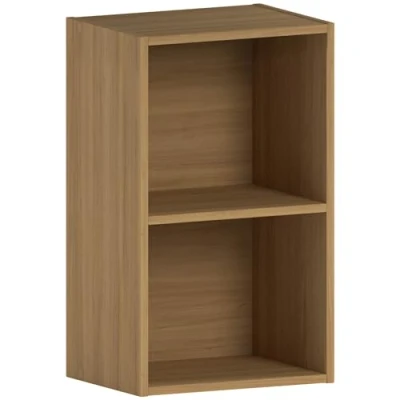 Immagine di Vida Designs Libreria Oxford Cube, Legno ingegnerizzato, Quercia, 2 Ripiani
