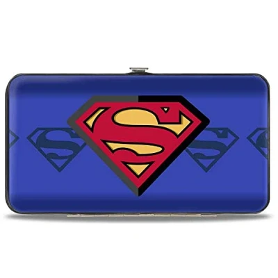 Immagine di Buckle Down Portafoglio Cerniera Superman Shield Centered/Shield Stripe Blues unisex adulti, Multicolore