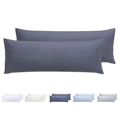 Immagine di Todocama Set di 2 federe per cuscini, in microfibra extra morbida, ipoallergenica. 90x40 cm Grigio Scuro