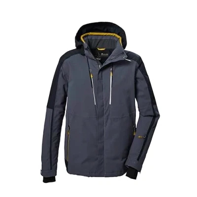Immagine di killtec Uomo Giacca da sci/giacca funzionale con cappuccio e paraneve chiusura a cerniera KSW 69 MN SKI JCKT, dunkel stahlblau, 4XL, 41956 000