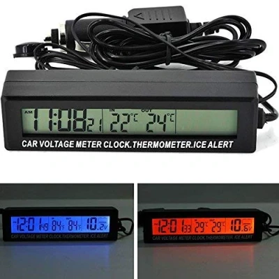Immagine di PolarLander 3 in 1 Car Digital Display LCD Orologio voltmetro termometro della Batteria Durevole Tensione Temperature Monitor Meter