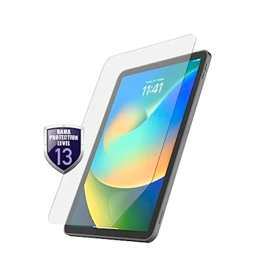 Immagine di Hama Vetro di protezione per display Adatto modelli Apple: iPad 10.9 (10a Generazione), 1 pz.