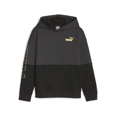 Immagine di PUMA Power Logo Love Colorblock Felpa con Cappuccio G, Sudore Bambina, Black, 128