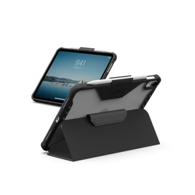 Immagine di URBAN ARMOR GEAR Plyo LT Case Apple iPad 10.9 / 11 Custodia (10a generazione 2022 A16 11a 2025) (Wake Sleep, supporto Pencil Crayon, Funzione stand) nero/ice