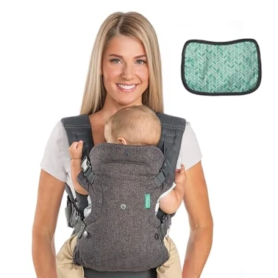 Immagine di Infantino Flip Advanced 4 in 1 Carrier with Bib Ergonomic, Convertible, Face and out Front Back Carry for Newborns Older Babies, 8 32 lbs / 3.6 14.5 kg