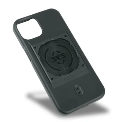 Immagine di SKS GERMANY Compit System Cover unisex per iPhone 15, con dispositivo di fissaggio, in plastica resistente all&#039;usura, colore: Nero