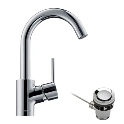 Immagine di hansgrohe Talis S Miscelatore monocomando lavabo con bocca girevole e saltarello, Cromo, 32070000