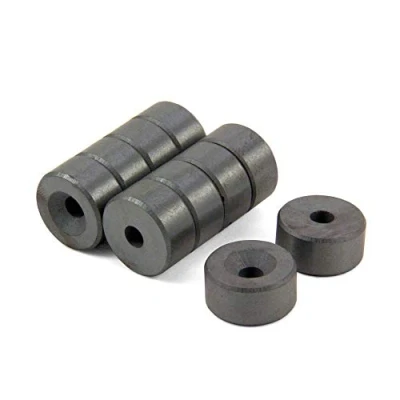Immagine di Magnete Ferrite Per Arti, Artigianato, Scienze E Fai Da Te 20mm Dia x 10mm Di Spessore 5,2mm C/Lavello 1,2kg Tiro Pacchetto A Sud 10