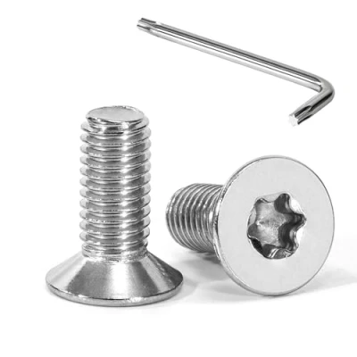 Immagine di Tunejoy Viti a Testa Svasata M8 x 20 mm Vite Torx Bullone Macchina in Acciaio Inox A2 V2A Piatta con Chiavi T40 Filettatura Completa pezzi