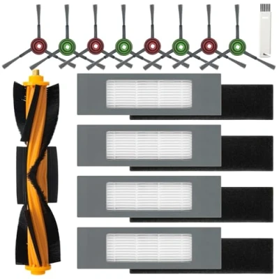 Immagine di 14er/set Kit di Accessori Ricambio compatibile con Ecovacs Deebot N8/N8+/N8 Pro/N8 Pro+/T8/T8+/T8 AIVI/T8 AIVI+/T8 MAX, 1 Spazzola Principale 4 Filtro 8 Spazzole Laterali Pulizia