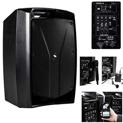 Immagine di PROEL V12WAVE Cassa Monitor Diffusore Audio Trolley a 2vie, Attivo, cono da 12&quot; e potenza di picco 600w con modulo multiplayer, bluetooth, Nero