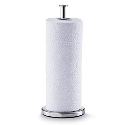 Immagine di Zeller 27242 Supporto per Rotolo di Carta Assorbente con Bastone Centrale, Stainless Steel, Argento, 0.1x13x32 cm