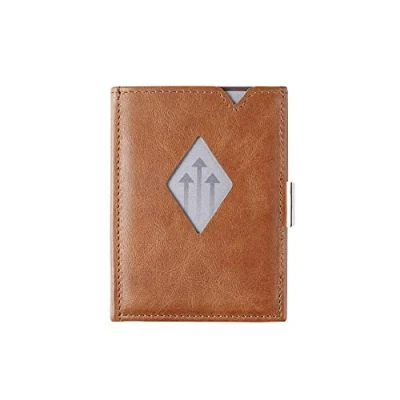 Immagine di EXENTRI Multiwallet Portafogli tri fold Blocco RFID con clip di chiusura e borsa in acciaio inossidabile