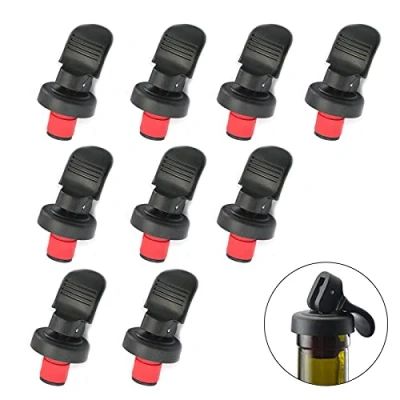 Immagine di Tappo per Bottiglia Universale Tappi Bottiglie Con Leva Sigillato di Vino Manuale Riutilizzabile Keep Fresh Vino, Champagne, Birra, Bevande 9 PCS