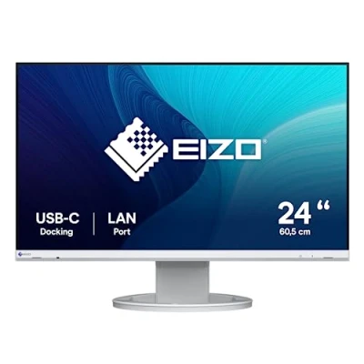 Immagine di EIZO EV2490 WT Monitor LED ERP C (A G) 60.5 cm (23.8 pollici) 1920 x 1080 Pixel 16:9 5 ms HDMI ™, DisplayPort, USB C®, B, Cuffie (jack da 3,5 mm),