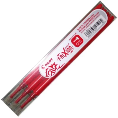 Immagine di Pilot 006422 Frixion Point Sfera Cancellabile, Refill, 0.5 mm, Confezione da 3, Rosso