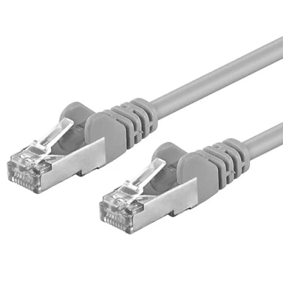 Immagine di PremiumCord Cavo Patch Cat 6a S/FTP, 10Gbit/s, Ethernet, LAN, RJ45 Connettori, Flessibile e Robusto, AWG 26/7, Conduttori 100% CU, Grigio, 7 m
