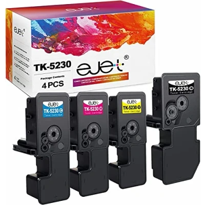 Immagine di ejet TK5230 Compatibili Cartucce di Toner Sostituzione per Kyocera TK 5230 ECOSYS M5521CDN M5521CDW P5021CDN P5021CDW (Nero Ciano Magenta Giallo, 4 Pack)