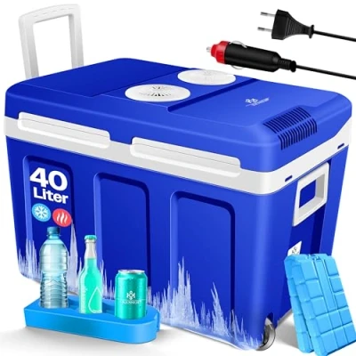Immagine di KESSER® frigo Box 40L con ruote per mantenere il calore e raffreddamento termoelettrico 12 Volt 230 Mini termico auto incl. Pacchetti di
