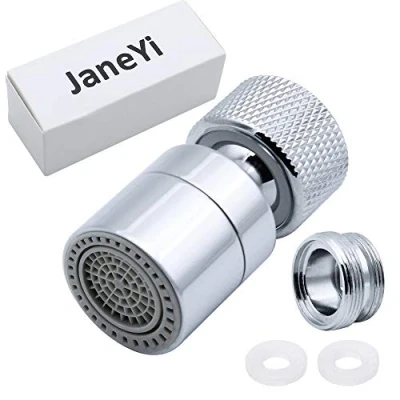 Immagine di JaneYi 360 Girevole Tocca Aeratore Ottone Regolabili Cucina Bagno Rubinetto Filtro Gorgogliatore con Adattatori per Ugelli Rubinetti Ugello Filettatura Esterna M22 o Filettato Interno M24