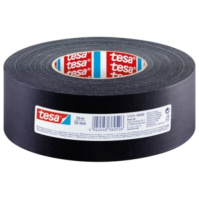 Immagine di tesa Extra Power Perfect Nastro in tessuto rinforzato Ductape per fai da te, riparazione, fissaggio, rinforzo e scrittura, 50 m x mm, colore: nero