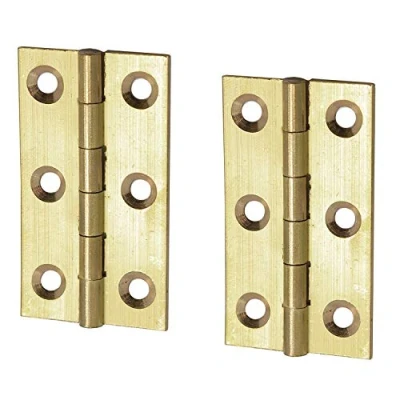 Immagine di Bulk Hardware BH05987 75 mm (7,6 cm) in ottone massiccio cerniere Confezione da 2