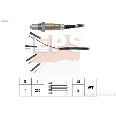Immagine di EPS 1.998.240 Sonda lambda Made in Italy OE Equivalent riscaldato, planare, Filettatura prelubrificata ALFA ROMEO: 147, 156 Sedan, GTV
