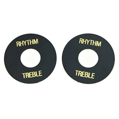 Immagine di KAISH 2pcs nero w/oro LP chitarra interruttore a levetta piastra rondella ritmo anello per Les Paul