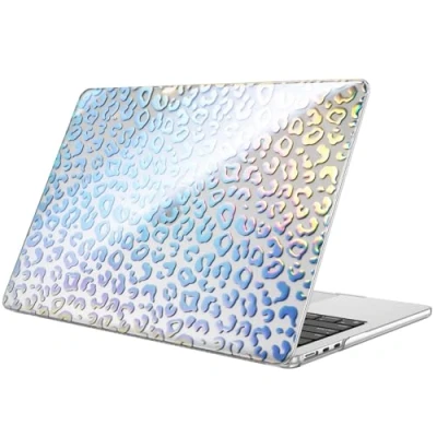 Immagine di FINTIE Custodia Compatibile con MacBook Air M3 M2 13.6 Pollici 2022 2024 (Modello A3113/A2681) Cover Rigid Protettivo Guscio Rigido Case, Leopardo