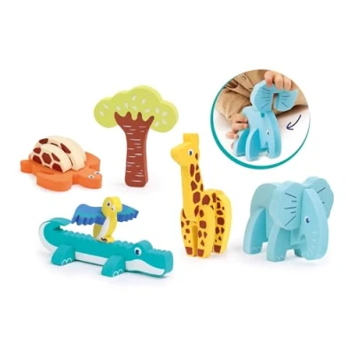 Immagine di Ludi Puzzle schiuma 3D Giocattolo di risveglio Gioco costruzione da 18 mesi Stimola la capacità motoria e sviluppa l&#039;immaginazione pezzi in assemblare 5 animali della