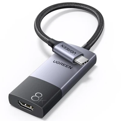 Immagine di UGREEN Adattatore da USB C a HDMI 8K60Hz Convertitore Tipo 2.1 4K120Hz Compatibile con iPhone 16 Plus Pro Max Mac mini M4 MacBook iPad Galaxy
