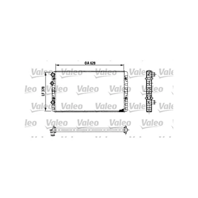 Immagine di VALEO 730955 Radiatore motore Alluminio 628 378 34 con regolatore refrigerante Alette di raffreddamento montate meccanicamente